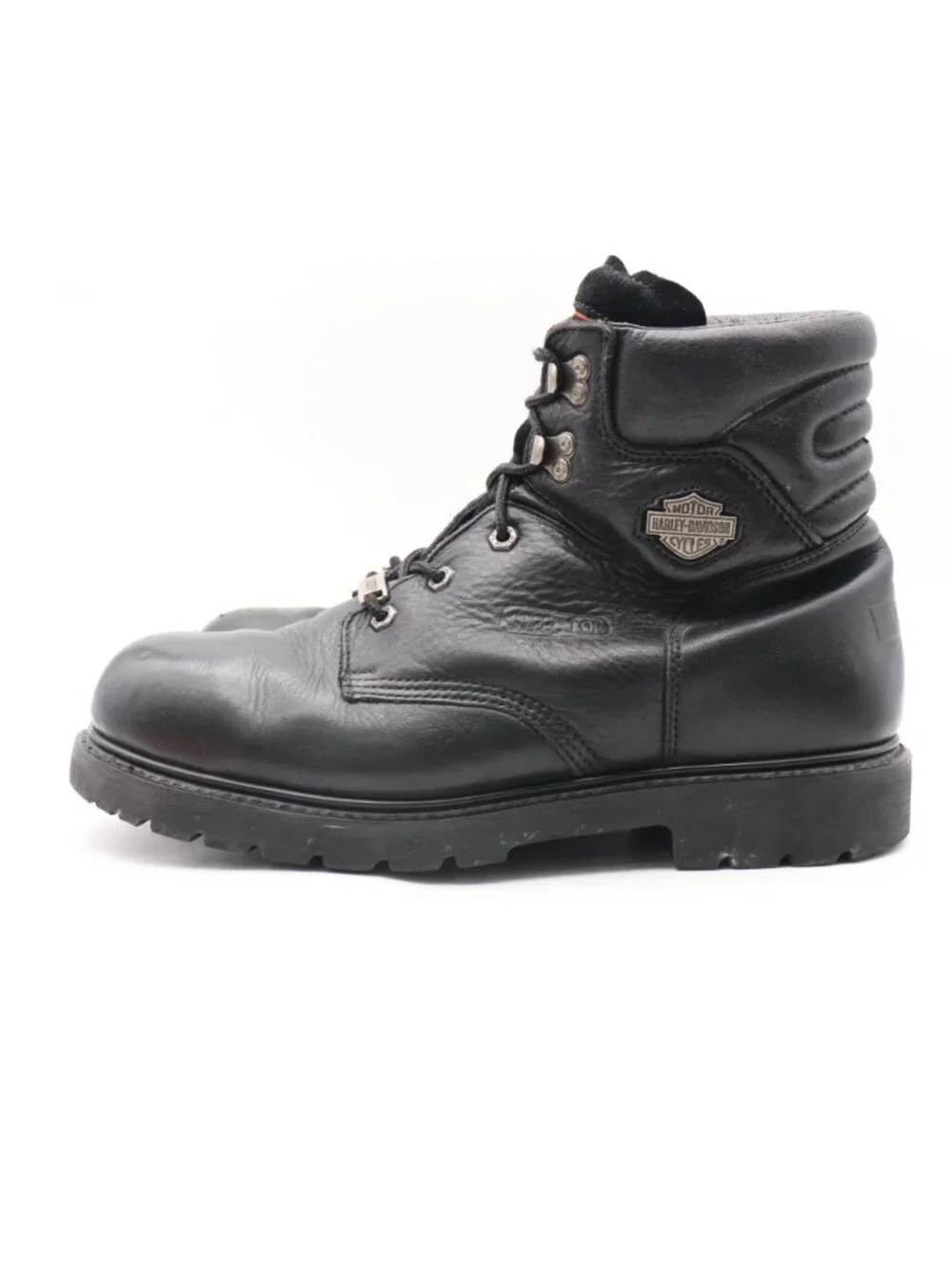 Harley Davidson Men's 13 Motor Cycles Black Leather Steel Toe Safety Moto Boots